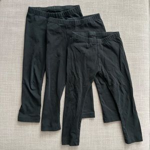 3-pair Pact black leggings